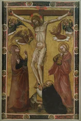 Christ Crucified - Painted Processional Banner